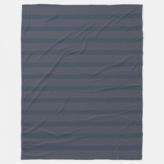 Moderne Navy Blue Pflaume gestreift Fleecedecke (Vorderseite)