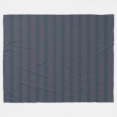 Moderne Navy Blue Pflaume gestreift Fleecedecke (Vorderseite (Horizontal))