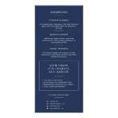 Moderne Navy Blue QR-Code Professional Consultant Werbekarte (Hinten)