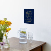 Moderne Navy Blue Real Foil Hochzeitsgeschenke Zei Foliendrucke (Ablage(Küche))