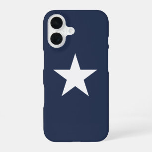 Moderne Navy Blue Stern Markierung iPhone 16 Hülle