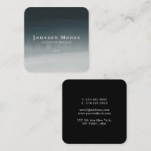 Moderne Navy Blue Watercolor Abstrakt Quadratische Visitenkarte (Vorne/Hinten)