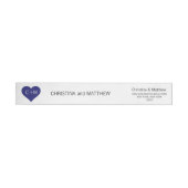 Moderne Navy Blue White Heart Initials Wedding (Person)