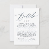 Moderne Navy Blue & White Simple Monogram Wedding RSVP Karte (Vorderseite)