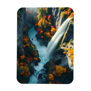 Moderne Navy & Gold Abstrakter Berggipfel – Luxus Magnet