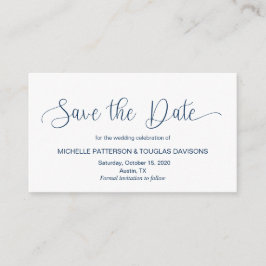 Moderne Navy Handschrift Design, Begleitkarte