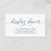 Moderne Navy Handschrift Design, Display-Dusche Begleitkarte (Vorderseite)