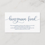 Moderne Navy Handschrift Design, Honeymoon Wish Begleitkarte<br><div class="desc">Modernes Navy Blue Hand Letterdesign,  Honeymoon Wunsch,  Hochzeitskarte. Sie können die Farben des Schriftartes ändern und Ihre Hochzeitsdetails in den entsprechenden Schriftart / Schrift hinzufügen.#TeeshaDerrick</div>