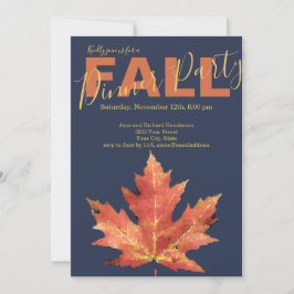 Moderne Navy Herbst Dinner Party Einladung