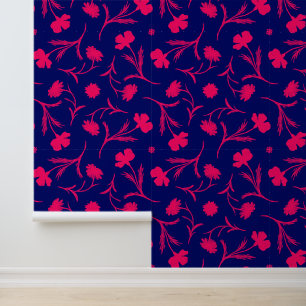 Moderne Navy mit Hot Pink & Blue Floral Liberty Pa Tapete