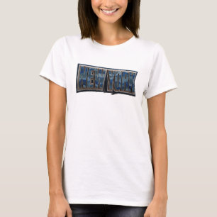 Moderne Navy NEW YORK künstlerisches Motiv T-Shirt