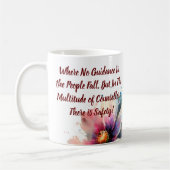 MODERNE NAVY & PINK WATERCOLOR INSPIRATIONAL FLORA KAFFEETASSE (Links)
