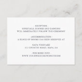 Moderne Navy Rustikale Hochzeit Begleitkarte (Vorderseite)