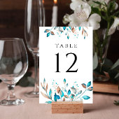 Moderne Navy Rustikale Hochzeit Tischnummer