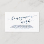 Moderne Navy-Schrift, Hochzeitshoneymoon-Wunschfon Begleitkarte<br><div class="desc">Das ist das moderne Script,  die Hochzeitskarte. Sie können die Farben des Schriftartes ändern und Ihre Hochzeitsdetails in den entsprechenden Schriftart / Schrift hinzufügen.#TeeshaDerrick</div>