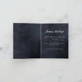 Moderne Navy Silver Snowflakes Business Feiertagskarte (Innenseite)