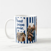 Moderne Navy-Streifen- Collage: Bester Papa Ever F Kaffeetasse (Links)