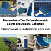 Moderne Navy-Teal-Geometric-Ombre Krawatte