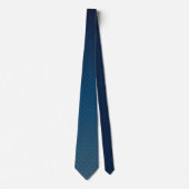 Moderne Navy-Teal-Geometric-Ombre Krawatte (Vorderseite)