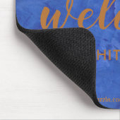 Moderne Navy- und Kupfer-Personalisierte Name Mousepad (Ecke)