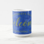 Moderne Navy- und Sage-Personalized Name-Adresse Kaffeetasse (Mittel)