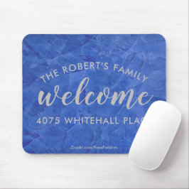 Moderne Navy- und Silber-Personalisierte Name Mousepad