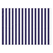 Moderne Navy White Strips Mustermuster-Wohngestalt Tischdecke (Vorderseite (Horizontal))