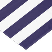 Moderne Navy White Strips Mustermuster-Wohngestalt Tischdecke (Schrägansicht)
