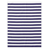 Moderne Navy White Strips Mustermuster-Wohngestalt Tischdecke (Vorderseite)