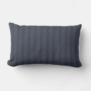 Moderne Navyblaue und Pflaumenfarbene Streifen-Len Lendenkissen