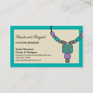 Moderne Necklace Juwelier Business Card Visitenkarte
