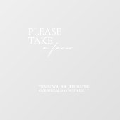 Moderne nehmen Gunst/Spiegel-Decal-Zeichen Fensteraufkleber (Blatt)