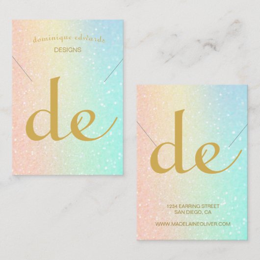 Moderne Nekklasseanzeige Visitenkarte (Vorne/Hinten)