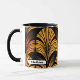 Moderne Neo-Deco-Fan-Bogen-Geometrie-Design Tasse
