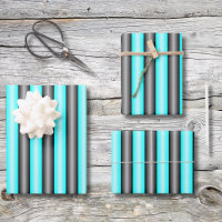 Moderne Neon Blue und Black 3D Metal Effect Stripe