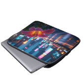 Moderne Neon-Blüte 13' Laptopschutzhülle (Vorne Knopf)