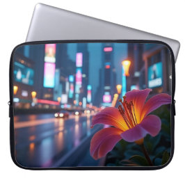 Moderne Neon-Blüte 15' Laptopschutzhülle