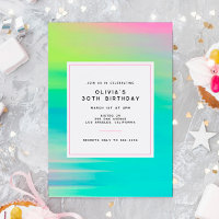 Moderne Neon Bright farbenfrohe Geburtstagsparty