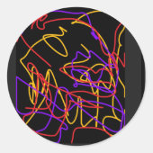 Moderne Neon-farbige Aufkleber 2025 (Vorderseite)