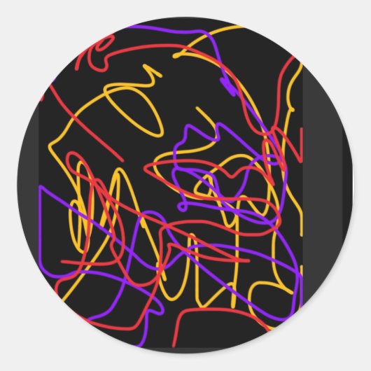 Moderne Neon-farbige Aufkleber 2025 (Vorderseite)