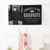 Moderne Neon Foto Graduation Party Banner (Insitu)