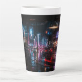 Moderne Neon-Glow-Latte-Mug Milchtasse (Vorderseite)