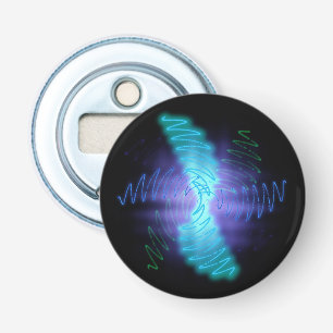 Moderne Neon Glows Sound Waves Flaschenöffner