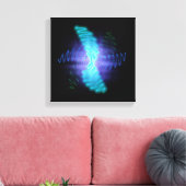 Moderne Neon Glows Sound Waves Leinwanddruck (Insitu (Wohnzimmer))