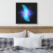 Moderne Neon Glows Sound Waves Leinwanddruck (Insitu (Schlafzimmer))