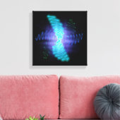 Moderne Neon Glows Sound Waves Leinwanddruck (Insitu (Wohnzimmer))