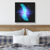 Moderne Neon Glows Sound Waves Leinwanddruck (Insitu (Schlafzimmer))