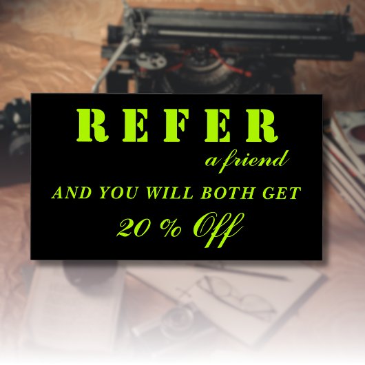 Moderne Neon Limon Black-Referenzkarten