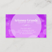 Moderne Neon Makeup Artist Business Card Visitenkarte (Rückseite)