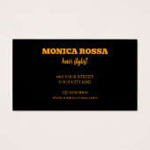 Moderne Neon Orange Black Loyalty Cards (Rückseite)